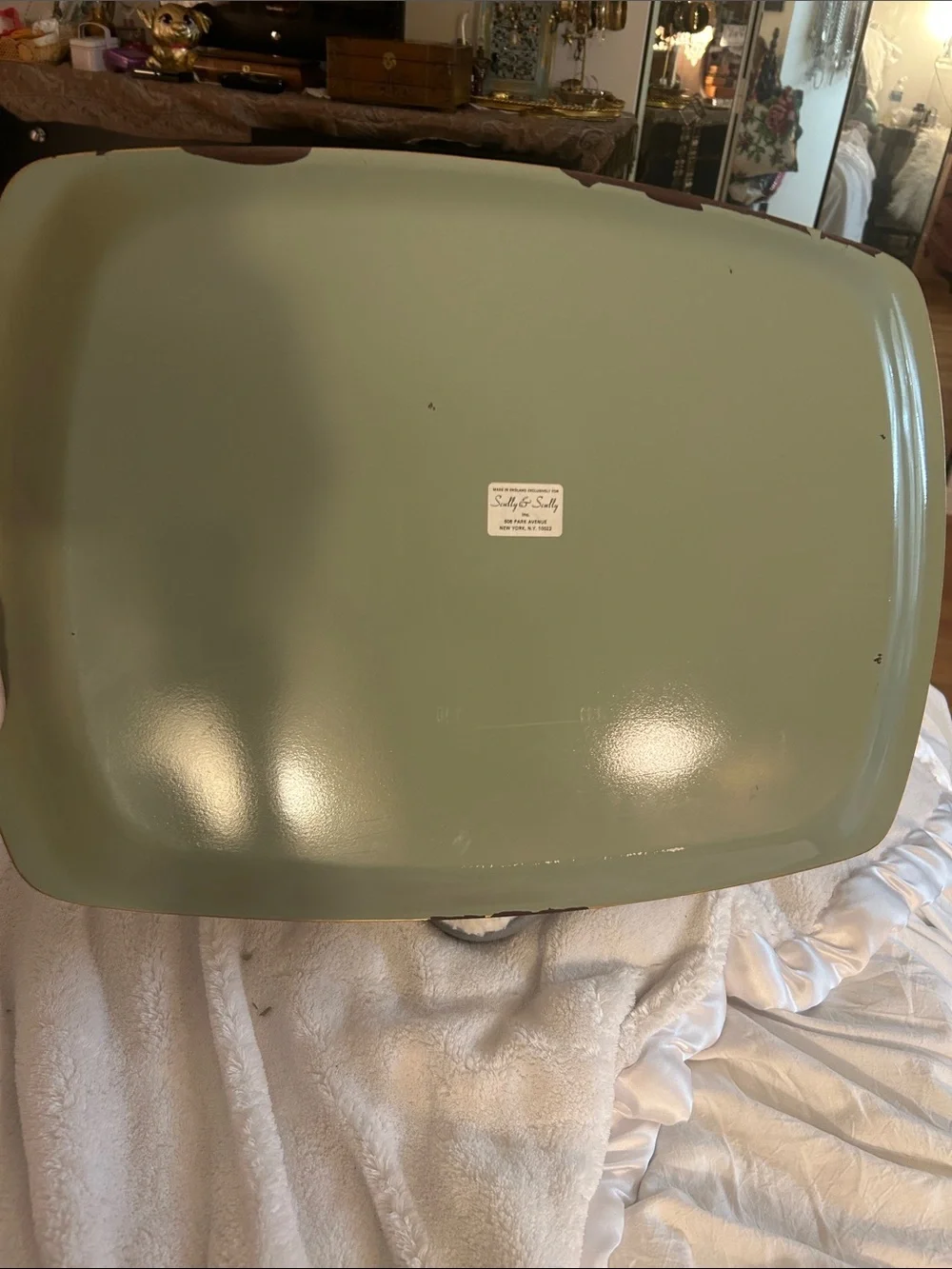 Vintage 1970’s Scully & Scully Made in England Metal Painted Tray